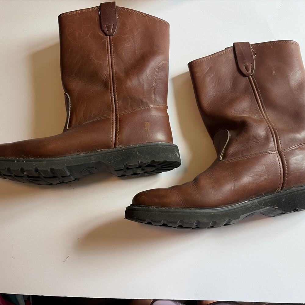 Vintage USA Made Brown Leather Work Boots Men’s 10.5 Oil Resistant Soletech